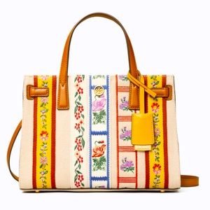 Tory Burch Small Satchel, embodied flower …